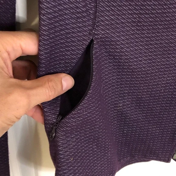 Lululemon Precision Jacket Chain Link Lilac Zinfandel 6 purple asymmetrical zip - Picture 13 of 16